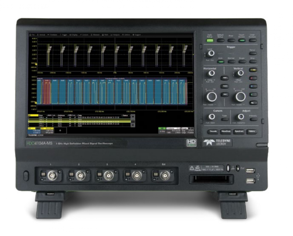 Teledyne LeCroy Oszilloskop HDO4034A-MS - 350MHz, 4-Kanal + 16 Mixed-Signal, 12-Bit