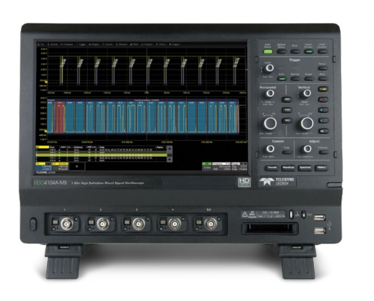 Teledyne LeCroy Oszilloskop HDO4054A-MS - 500 MHz, 4-Kanal + 16 Mixed-Signal, 12-Bit