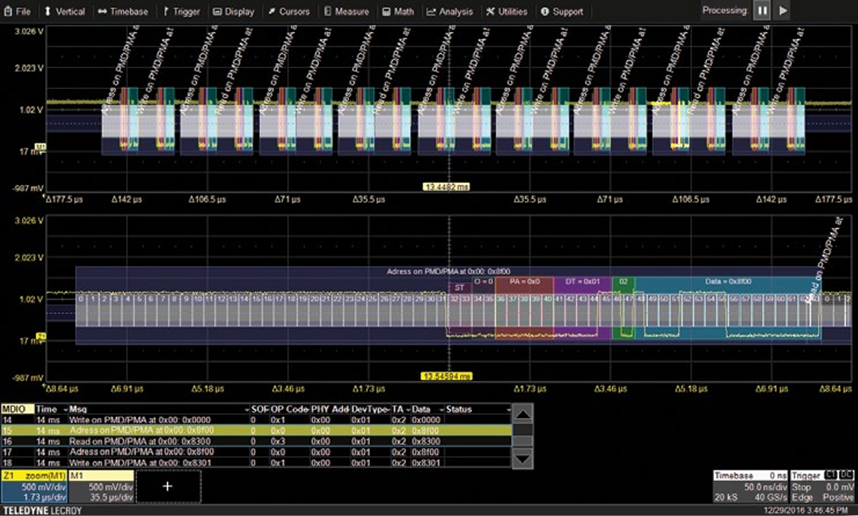 Teledyne LeCroy HDO4K-MDIObus D – MDIO Decode für HDO4000A