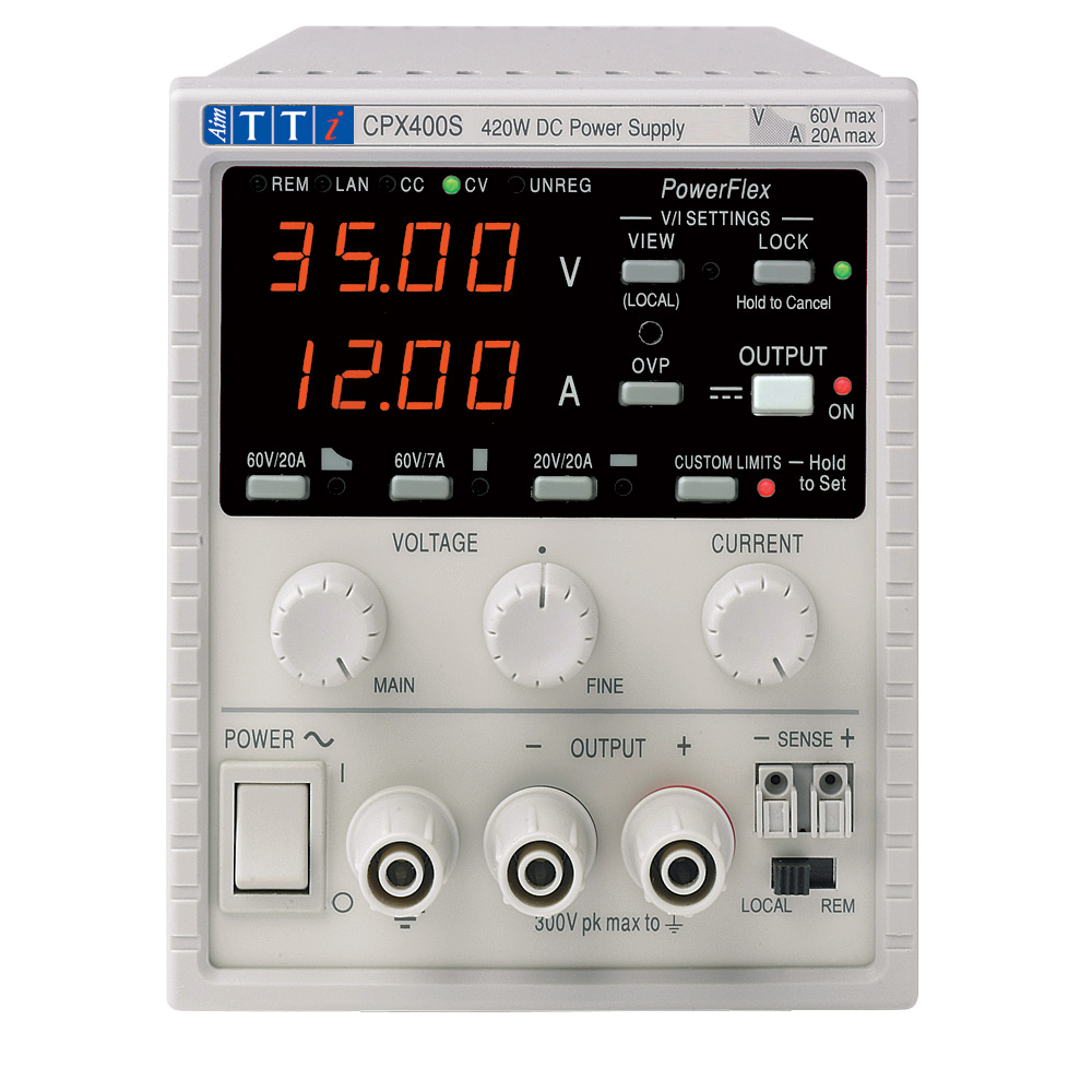 Aim TTI DC-Netzgerät CPX400SA, ein Kanal, 60V/20A, 420W, isoliertes analog Interface