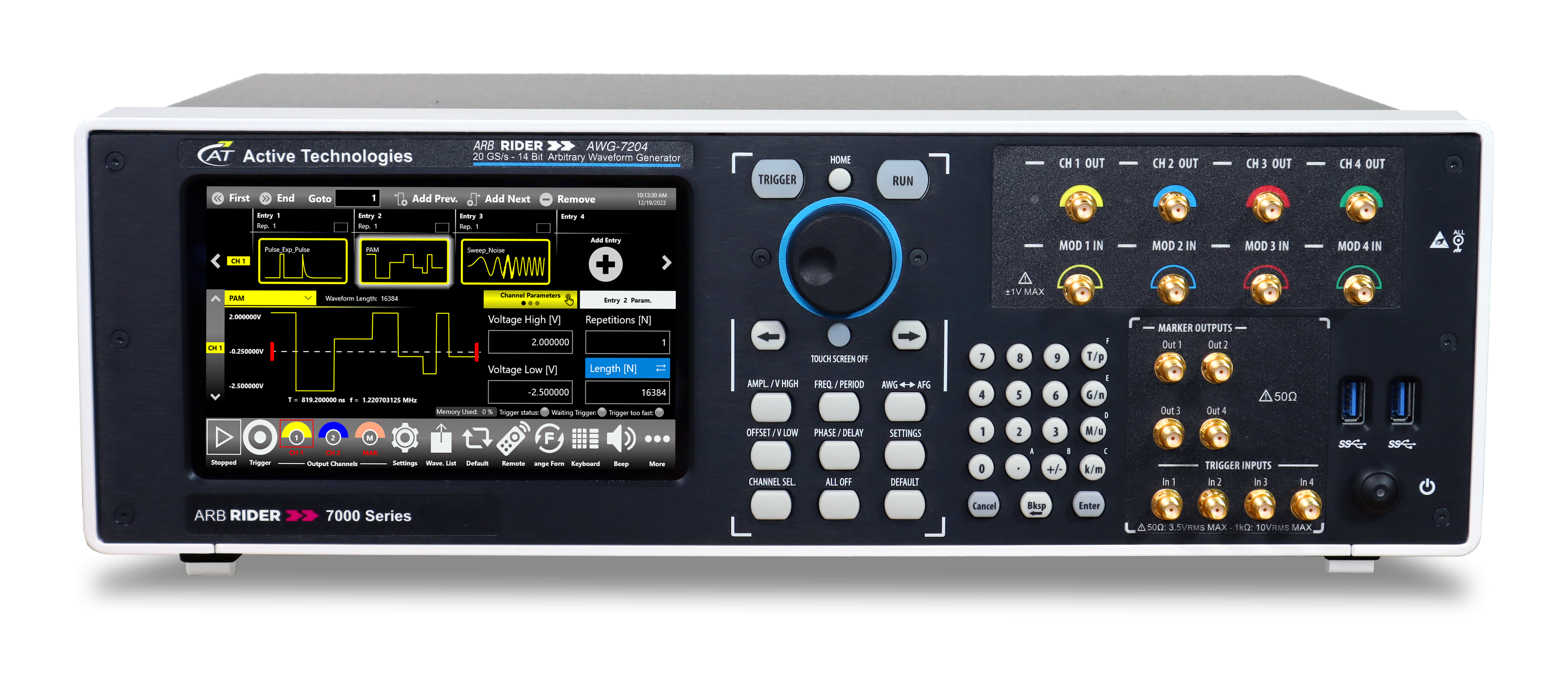 Active Technologies Arbiträrgenerator AWG7202, 14 Bit, 10 GHz, 2-Kanal