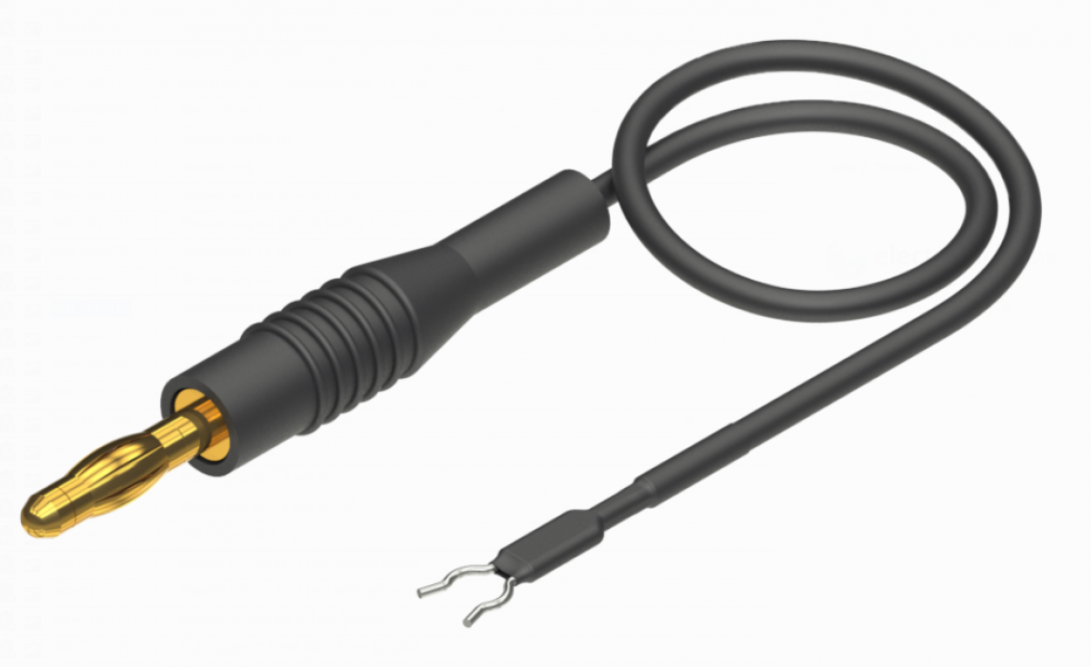 PMK Masseleitung 22 cm auf 4mm Bananenstecker 890-400-104