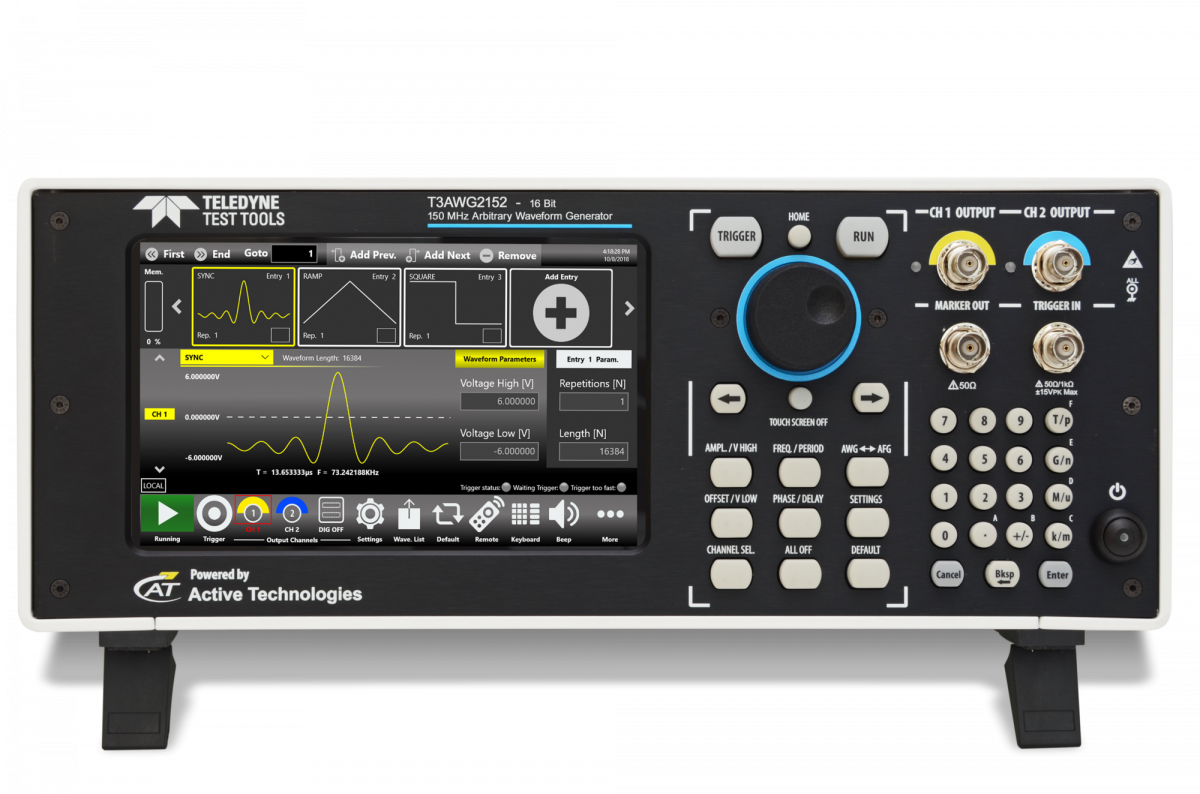 Teledyne Test Tools - Arbiträrgenerator T3AWG2152, 16 Bit, 150 MHz, 2-Kanal