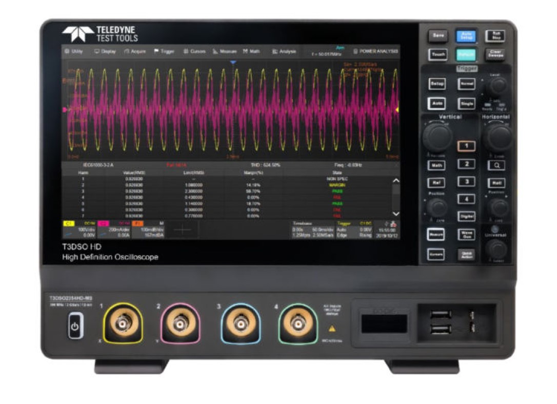 Teledyne Test Tools T3DSO2204HD-MS - 200 MHz, 4 + 16 Kanäle