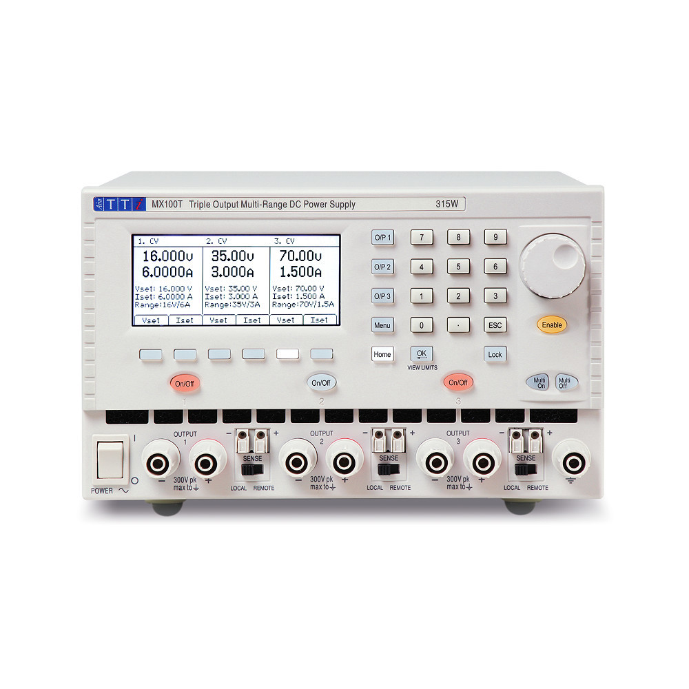 Aim TTI DC-Netzgerät MX100TP drei Kanäle, 35V/3A, 315W, USB, RS232, LAN/LXI, GPIB Interface