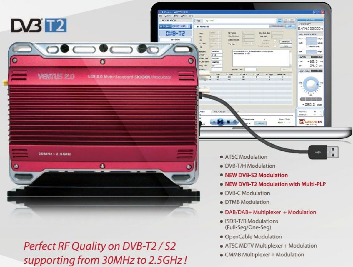 DAB/DVB - Signalgenerator Ventus 2.0