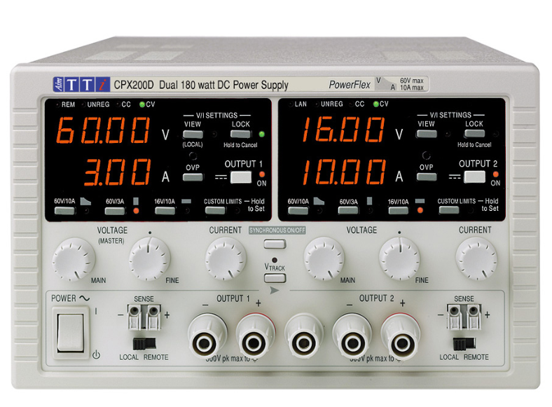 Aim TTI DC-Netzgerät CPX200DP, zwei Kanäle, 60V/10A, 360W, USB, RS232 & LAN/LXI Interface