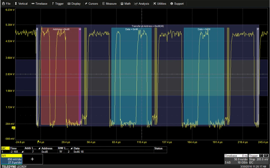 Teledyne LeCroy HDO4K-I2Cbus TD – I²C Trigger & Decode für HDO4000A