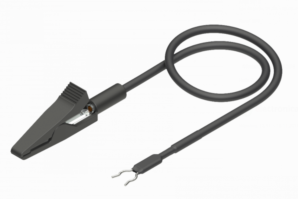 PMK Masseleitung 15 cm auf Mini Krokoklemme 890-400-015