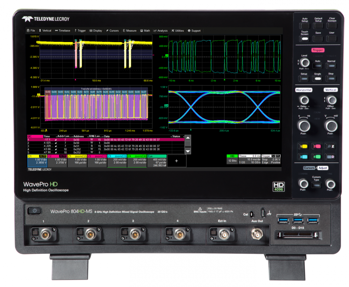 Teledyne LeCroy WavePro 404HD - 4 GHz, 4 Kanal + 16 Mixed Signal