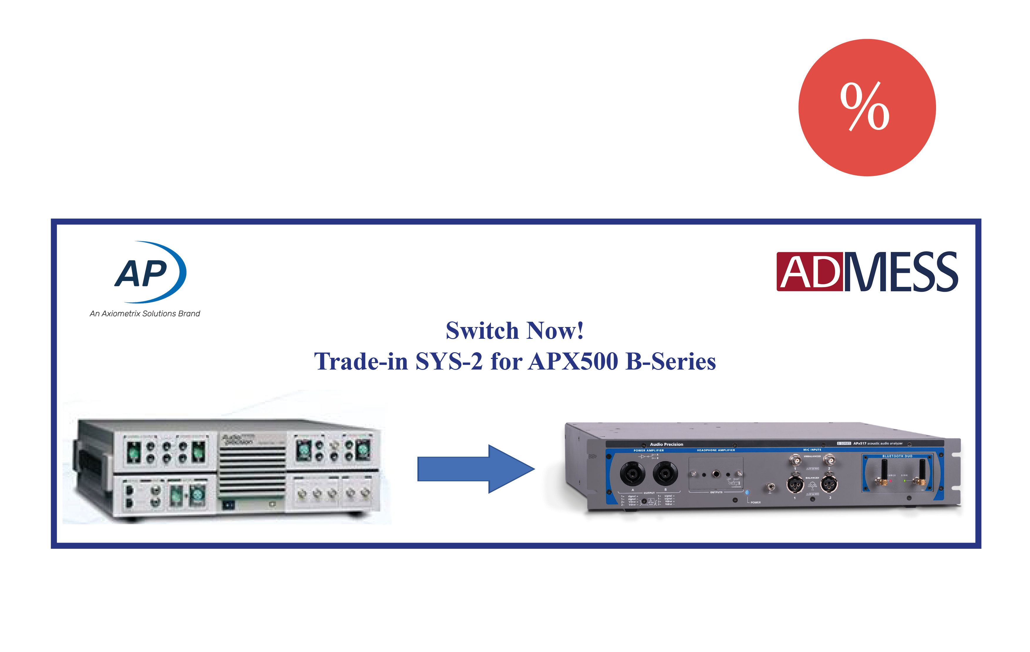 Audio Precision SYS1 und SYS2 gegen APx500B Trade-In Aktion