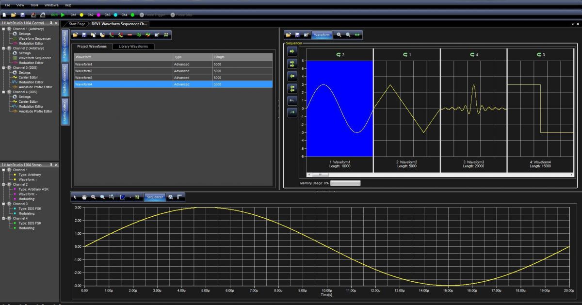 Active Technologies - Arbiträrgenerator AWG 1102, 16 Bit, 125 MHz, 2-Kanal