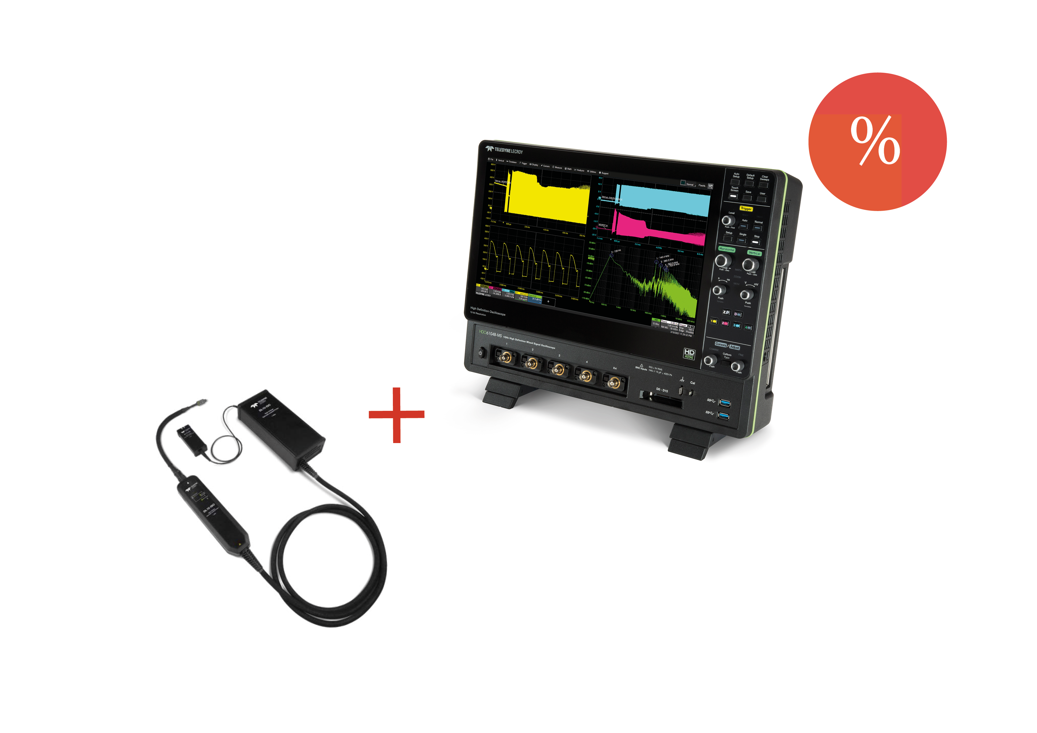 Teledyne LeCroy HDO6104B & 1 GHz HV Optically Isolated Probe - BUNDLE