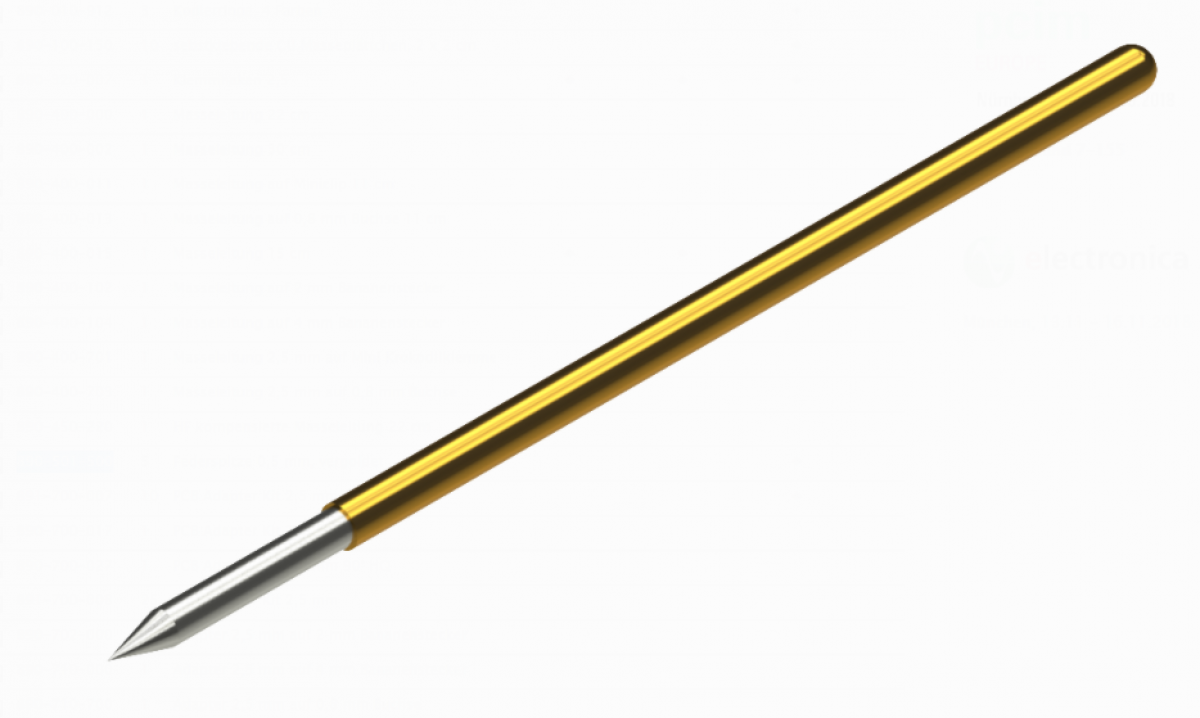 PMK 5x feste Spitze 0,5 mm für 2,5mm Tastkopf vergoldet 890-501-500
