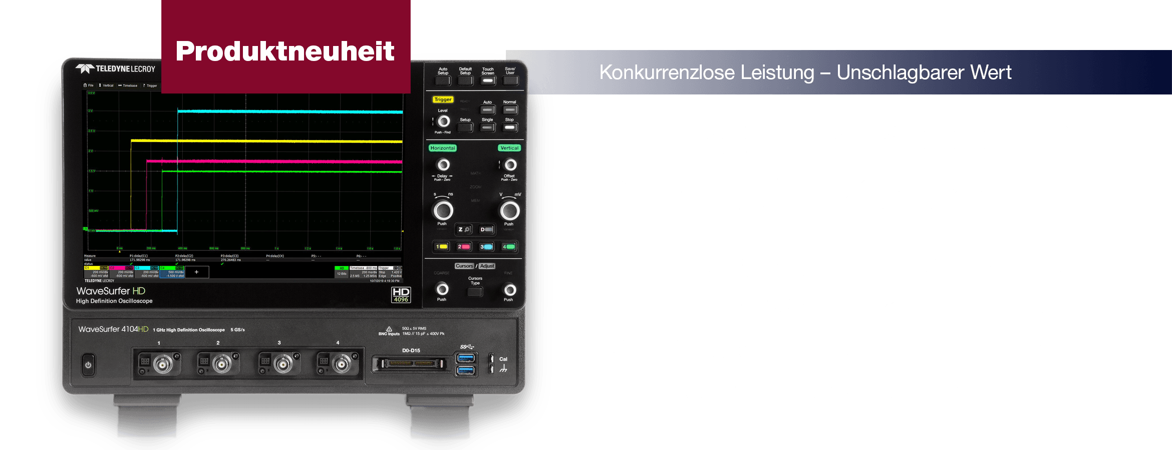 Banner WaveSurfer 4000HD 12 Bit auf 4 Kanälen